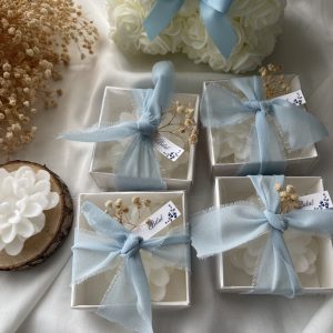 Coffret bougie fleur personnalisé